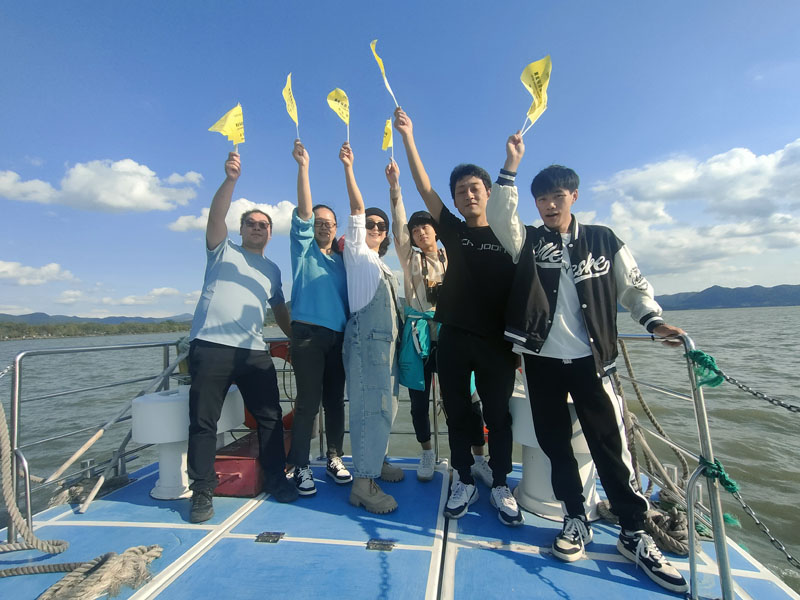 Teambuilding am Dongqian-See in Ningbo